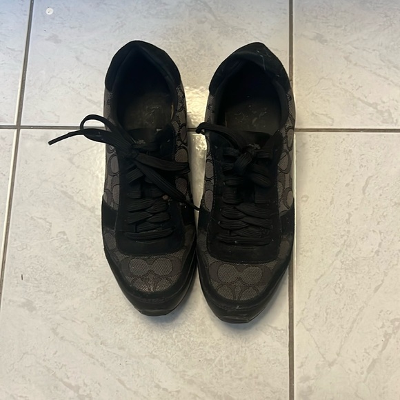 Coach Shoes - Used / Vintage Coach Black Suede trim Women Sneakers size 8.5